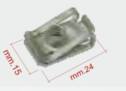 Piastrina elastica 24 x 15 mm pedale freno Vespa 50 / 80 / 90 / 125 / 150 / 180 / 200 - R.O 254485