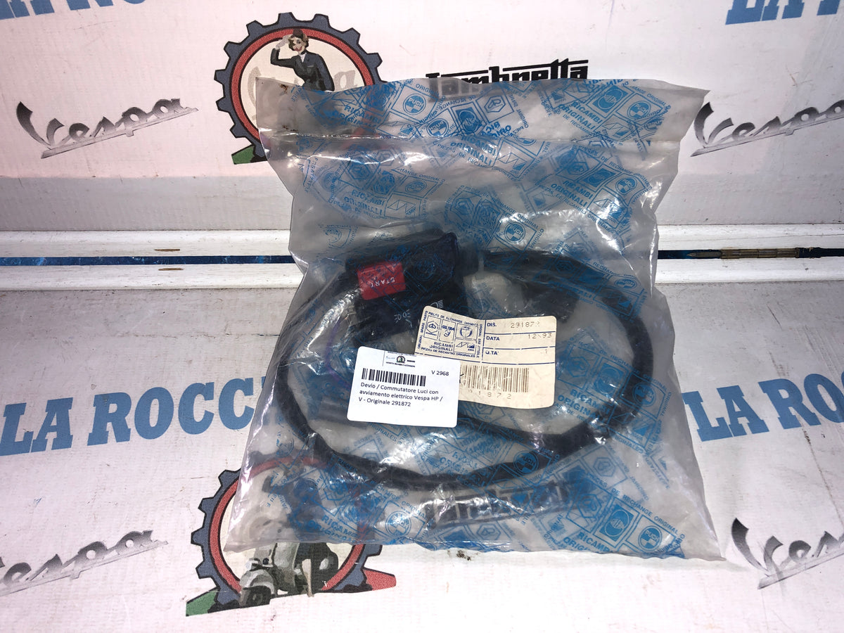 Devio / Commutatore Luci con avviamento elettrico Vespa HP / V - Originale 291872