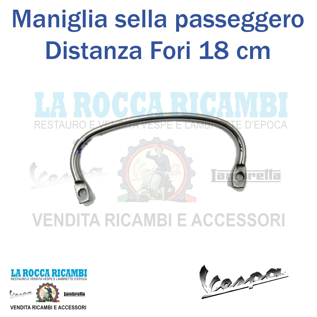 Maniglia Sella Passeggero Cromata Interassi 18 cm Vespa